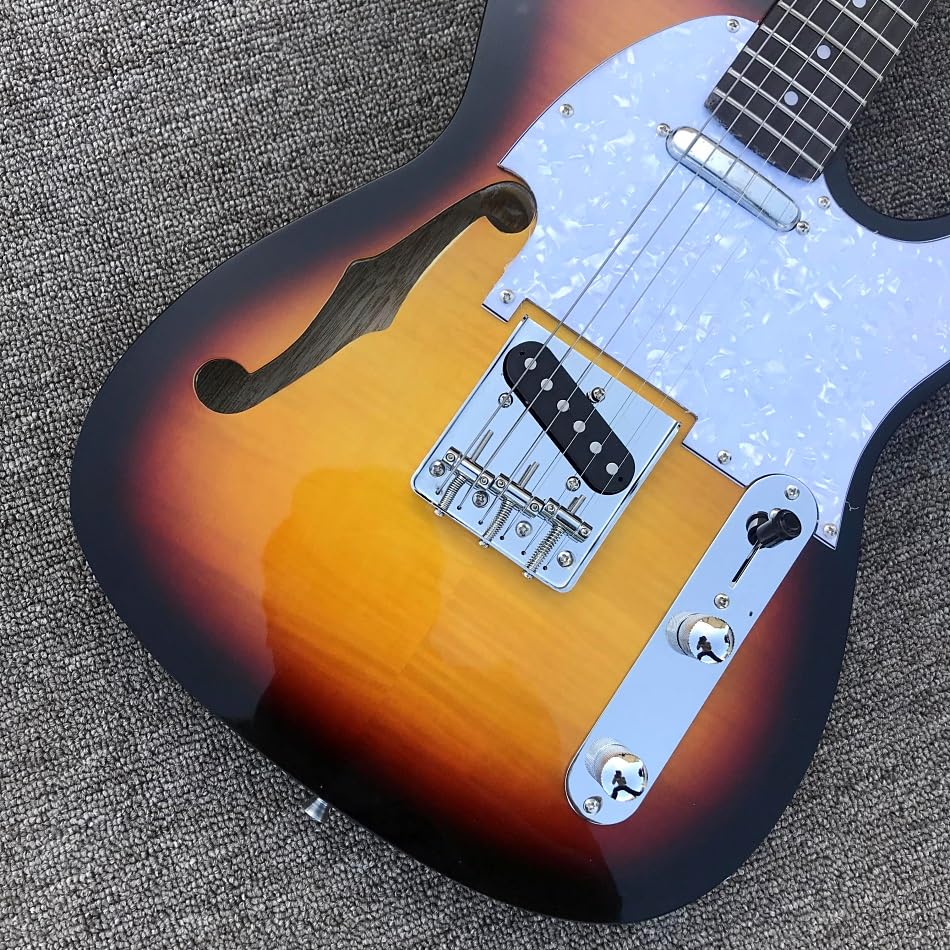 Chitarra elettrica TELE personalizzata color tramonto con tastiera in palissandro e hardware cromato - Professionale Guitarra Electrica