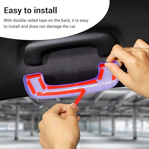 Miniatura 3 de Voodonala Para cargador de techo con mango superior para manija de agarre de techo para Dodge Charger 2015-2024, accesorios interiores ABS morado, 4