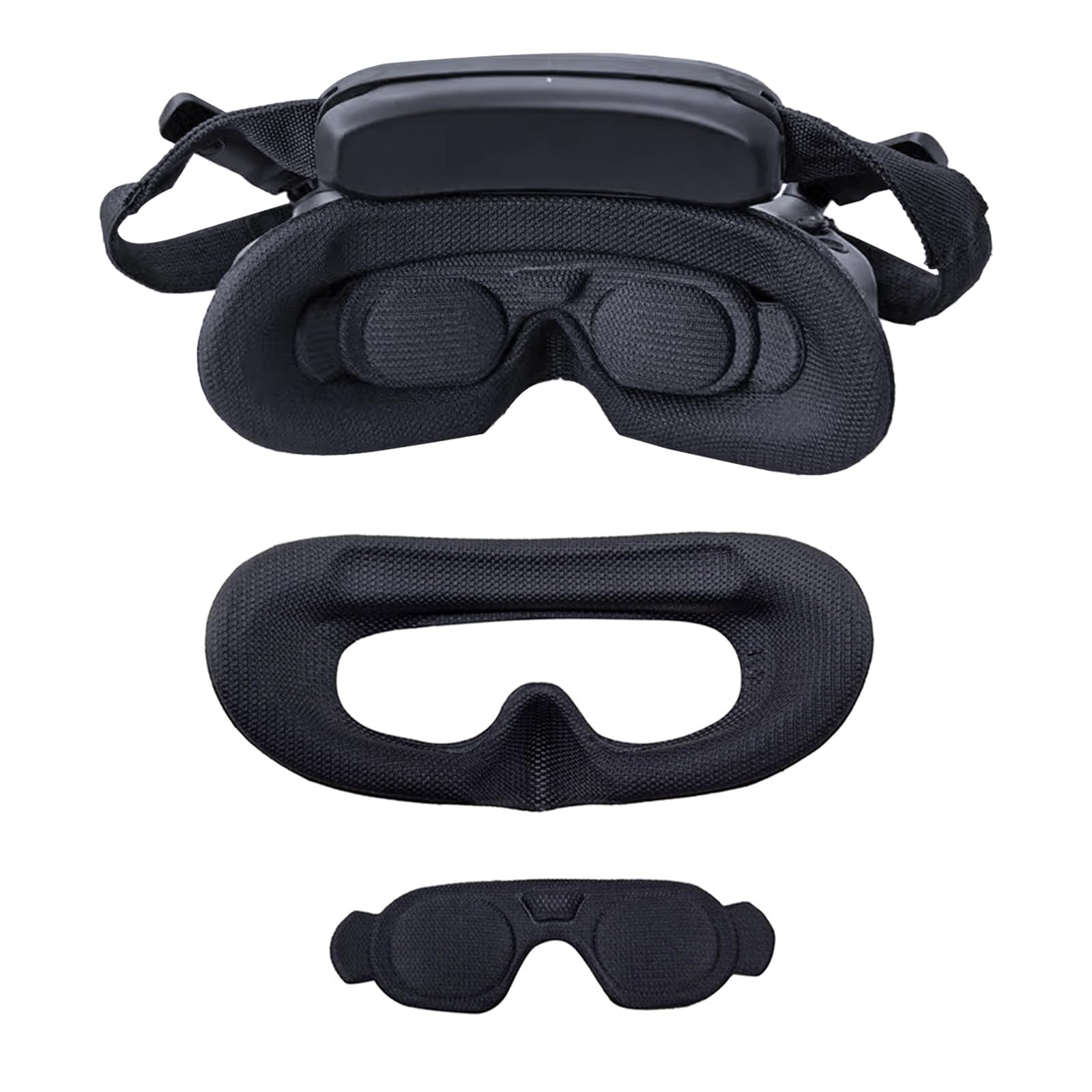 Goggles 3 Lens Protective Cover + Face Pad, Sponge Foam Padding Dustproof Eye Pad for DJI AVATA 2