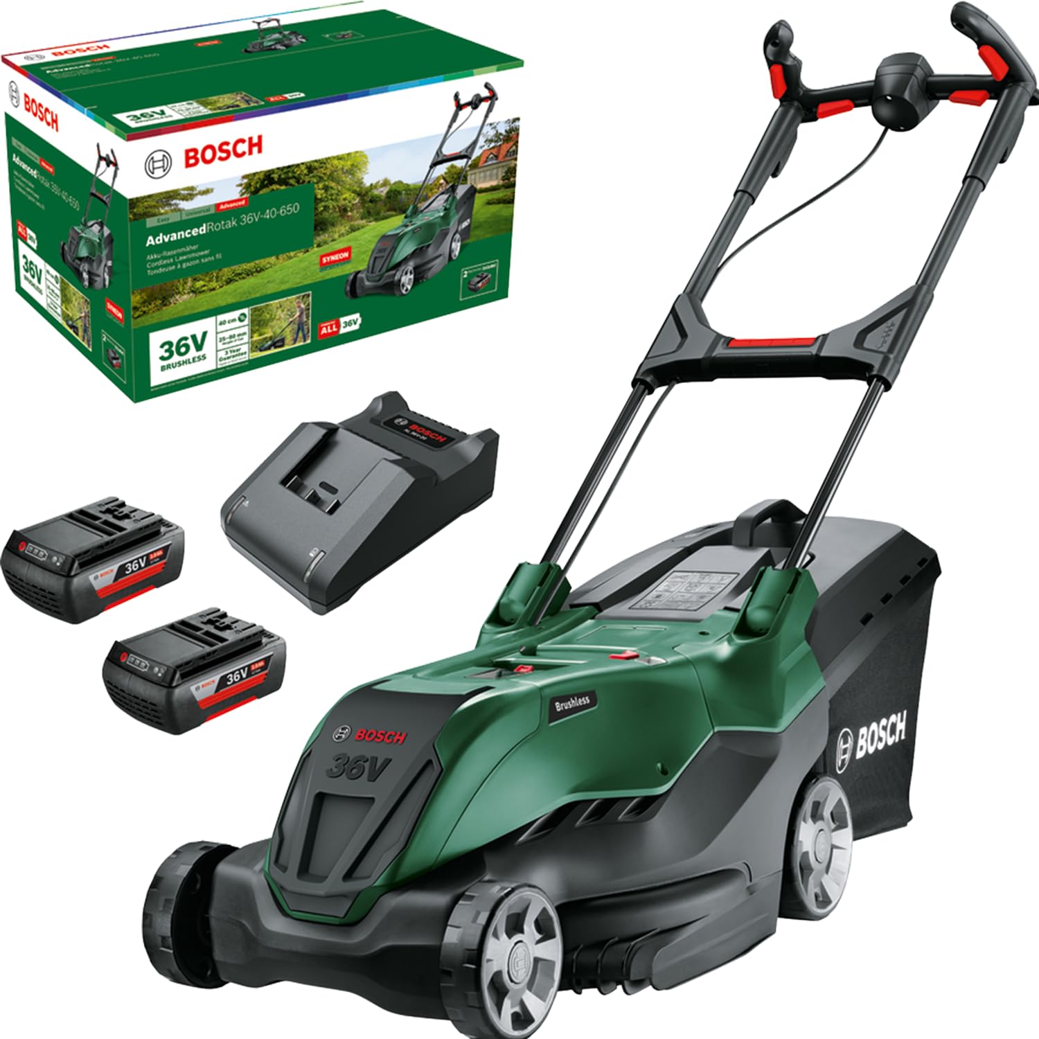 Bosch cortacésped de óptima Potencia a batería AdvancedRotak 36V-40-650