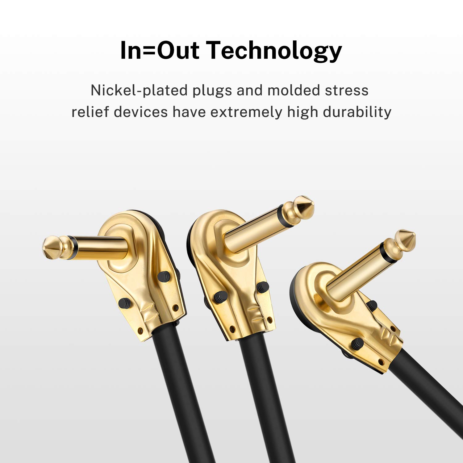 Donner Professional Guitar Effect Pedal Cable 12 inch 6-Pack