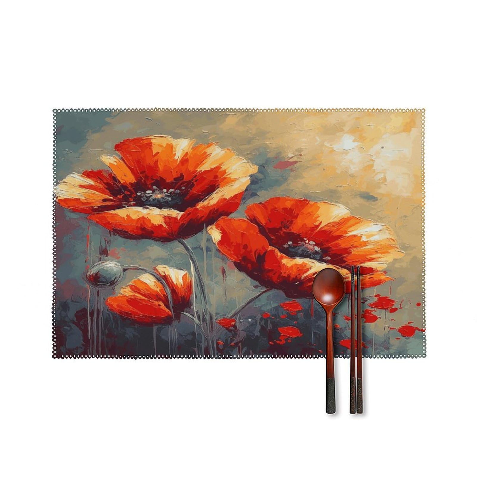Sets de table carrés fleurs pour sublimer vos dîners en salle à manger familiale