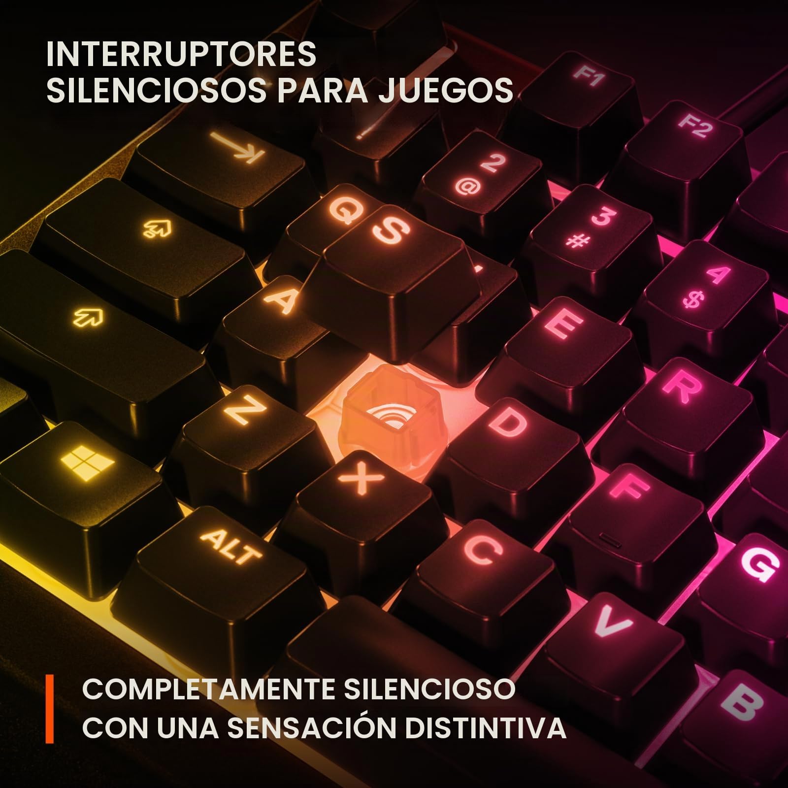 SteelSeries Apex 3 TKL RGB Teclado para juegos - Factor de forma compacto Tenkeyless - Iluminación RGB de 8 zonas - IP32 resistente al agua y al polvo - Interruptor de juego silencioso - Anti-ghosting