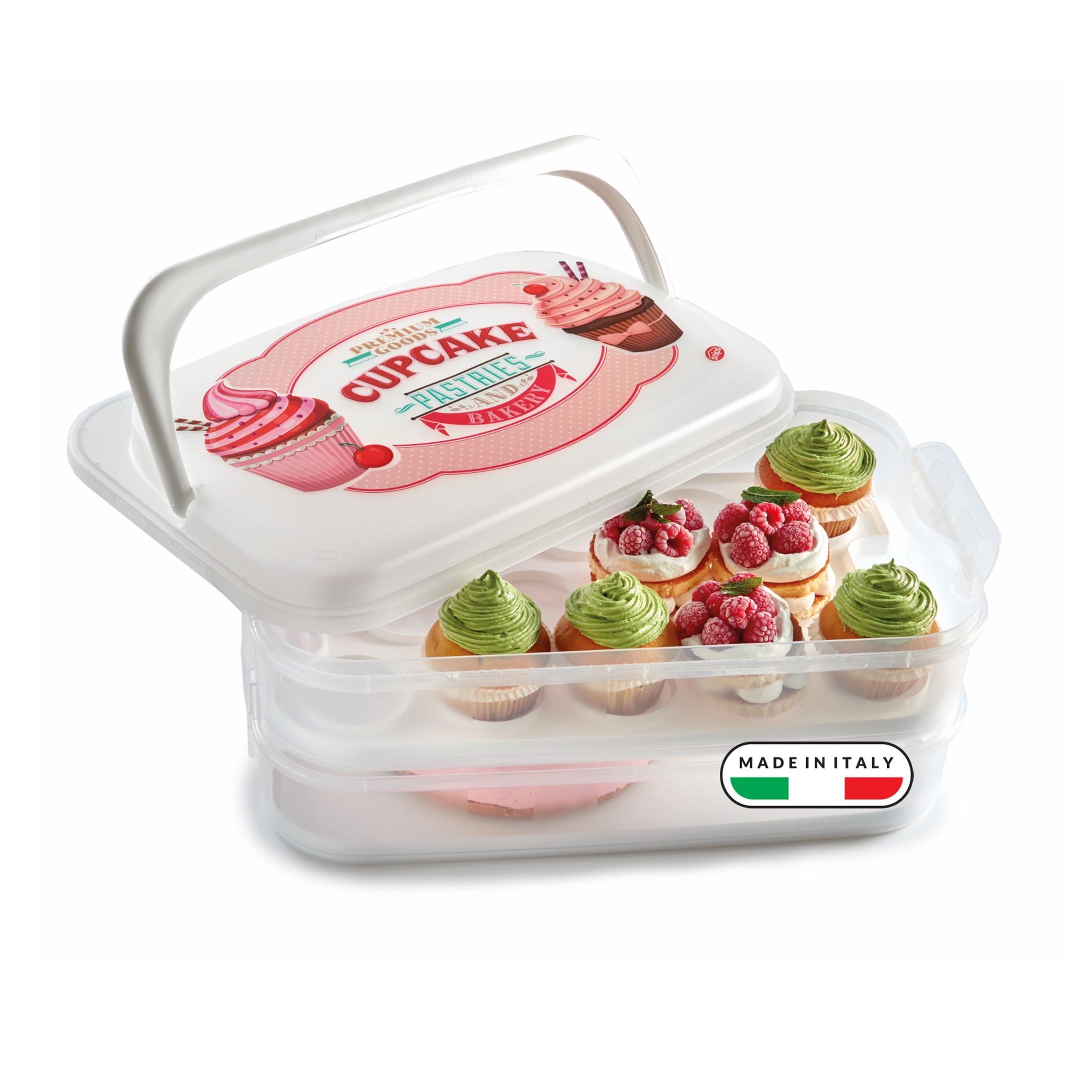 Amazon.com: Snips Cupcake Holder 14 Litres White | Double
