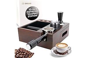 10-in-1 Espresso Station with Knock Box, Tamper, and Organizer