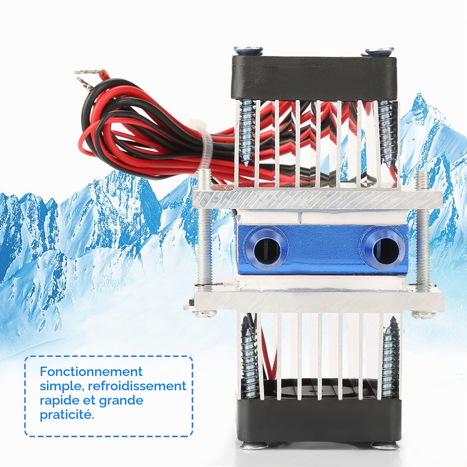 peltirmodu12v0w,DIY Semiconductor Thermoelectric Cooler Peltier Refrigeration DIY Water Cooling Systems Gerät Thermoelectric Device 120W Peltier-Kühler Kühlung(120W)