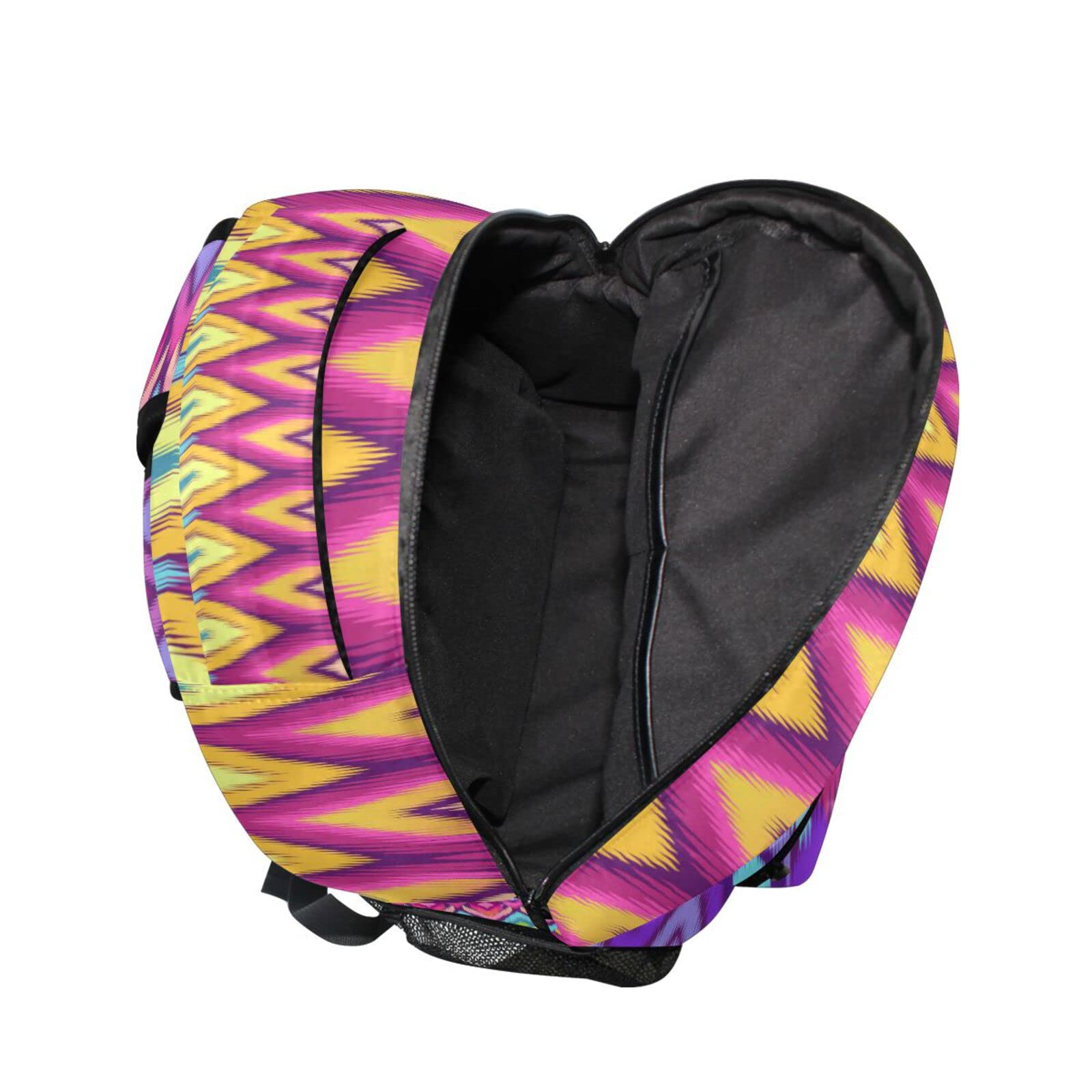 Aztec Geometrischer Regenbogen Schulrucksack für Mädchen Jungen Kinder Schultaschen Rucksack Niedliche Büchertaschen Tagesrucksack Leichte Reise Laptop Tasche Kleinkind Umhängetasche, mehrfarbig, Größe L