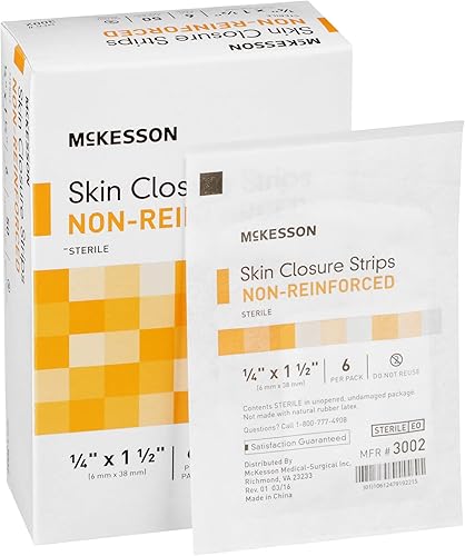 Miniatura 2 de McKesson Tiras adhesivas para cierre de piel, tira flexible Steri para el cuidado de heridas, 14 pulgadas x 1 12 pulgadas, 300 unidades