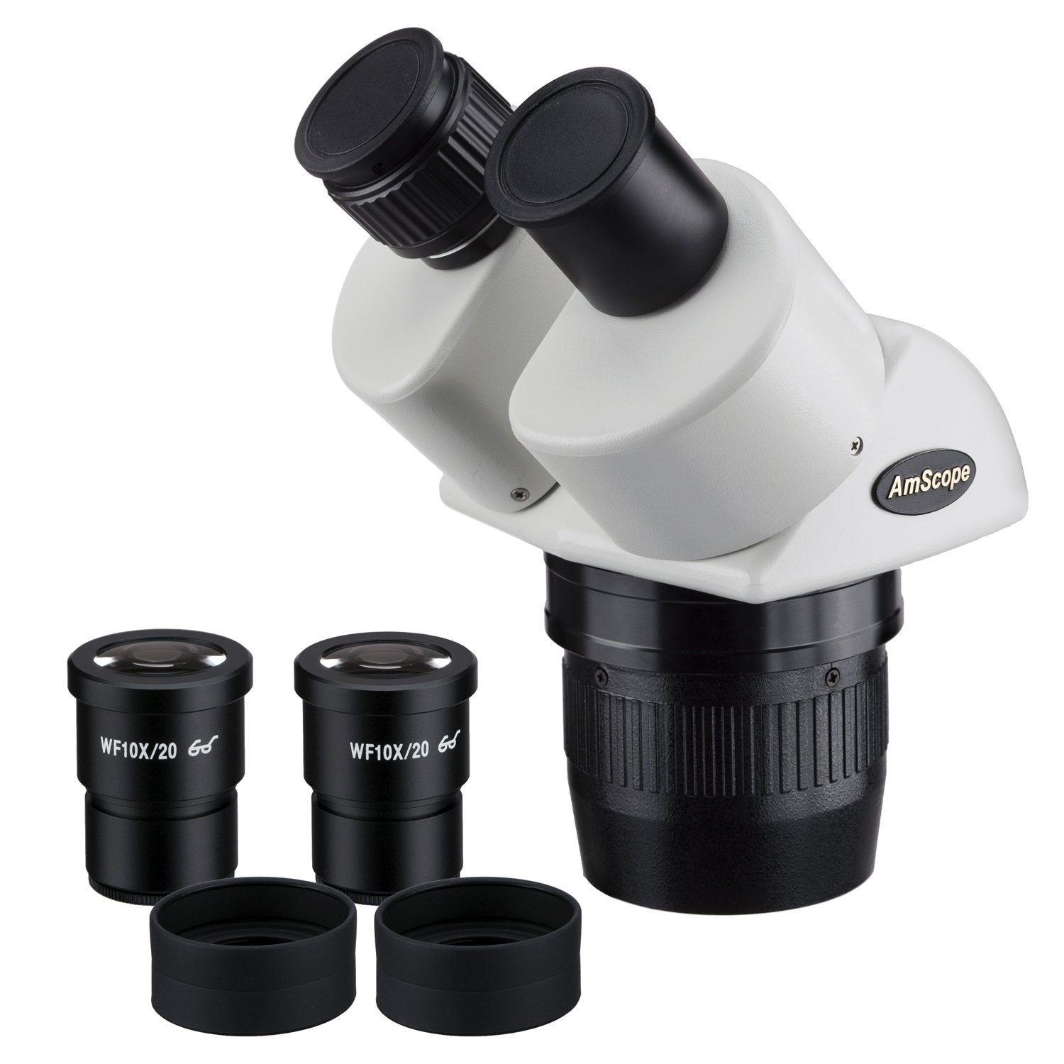 AmScope SW13B Binocular Microscope Head, WH10x Eyepieces, 10X and 30X Magnification, 1X/3X Objective