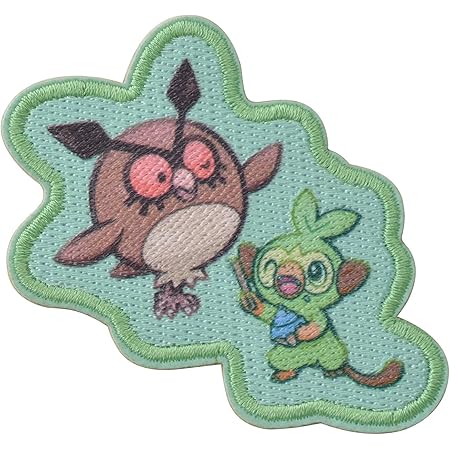 Amazon ポケモンセンターオリジナル ワッペンステッカー カビゴンのあくび ホーホーとサルノリ ワッペン アップリケ 通販