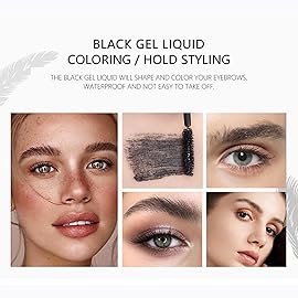 DAGEDA Black Eyebrow Setting Gel, 2 Pack Brow Fix Gel, Waterproof And Sweat-Proof Eyebrow Repair Liquid Brows Styling Beauty Salon Home Use Makeup, 1.81oz