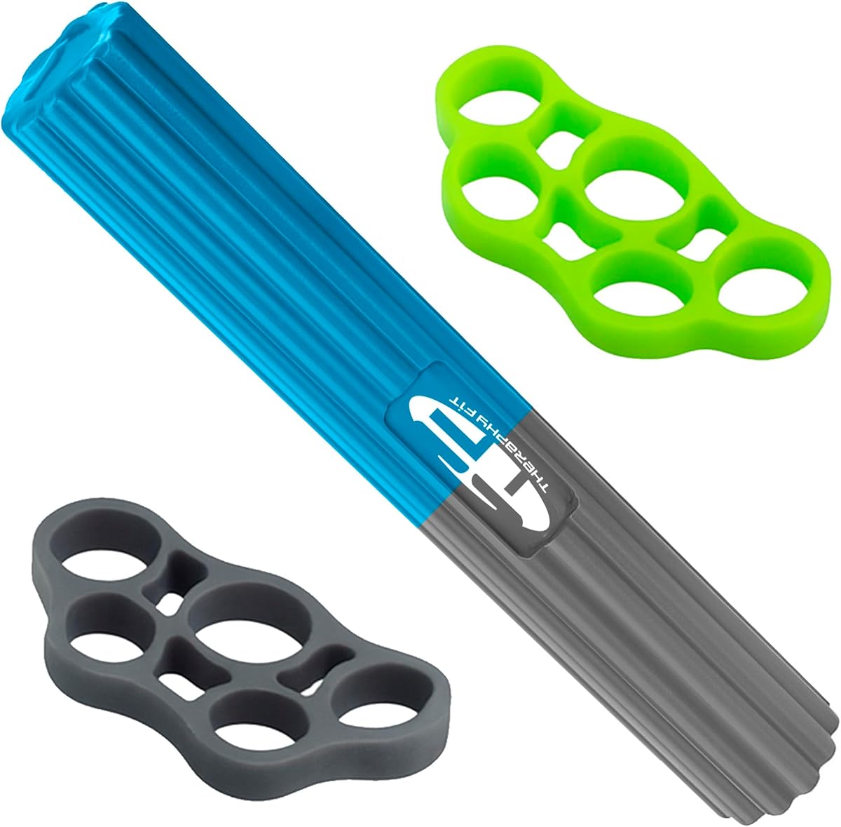 Flex bars for Physical Therapy – Wrist Strengthener & Finger Trainer for Tennis Elbow Relief – 3 Silicone Bars with Bag