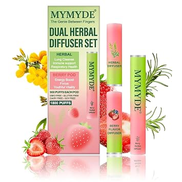 Botanical Fragrance Stick Set, Pure Plant Essence - Strawberry & Mint &Thyme Botanical Scent, Non-Electronic Personal Fragrance Accessory About 1500+Uses Upgraded Version