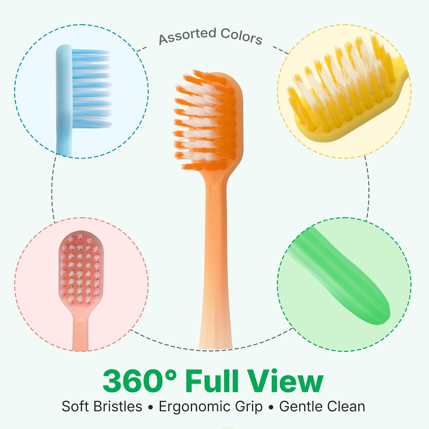 200 Pack Disposable Toothbrushes with Toothpaste, Individually Wrapped, Soft PBT Bristles, Peanut Grip Handle, Fluoride-Free, Bulk Travel Kit for Hotel, Guests, Emergency, Adults & Kids