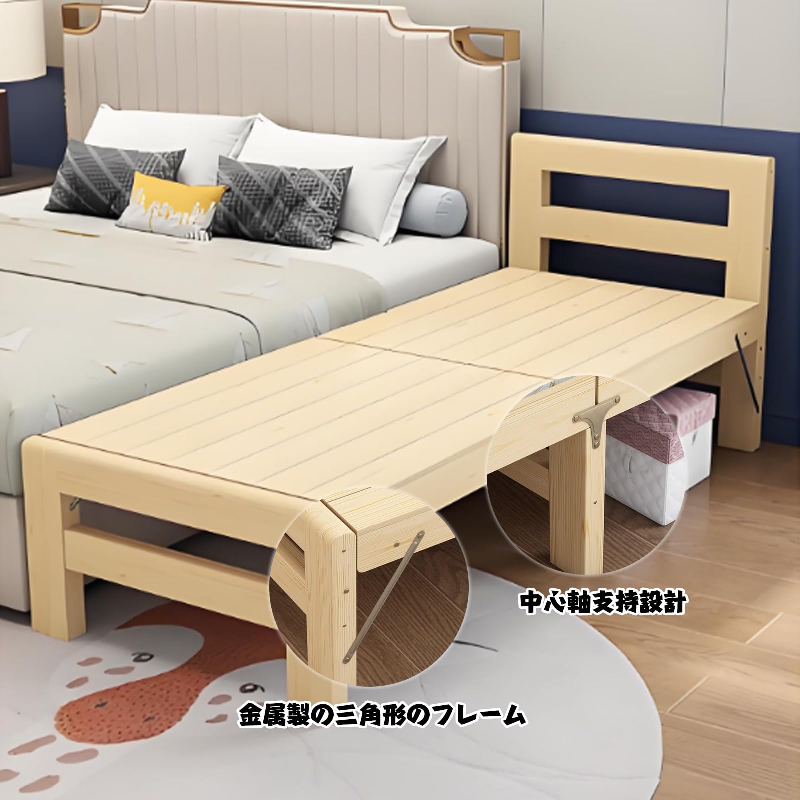 FLYXADQ ベッドフレーム 折り畳みベッド(200x30x40cm) Amazon｜FLYXADQ ベッドフレーム 折り畳みベッド 木製 折りたたみ式