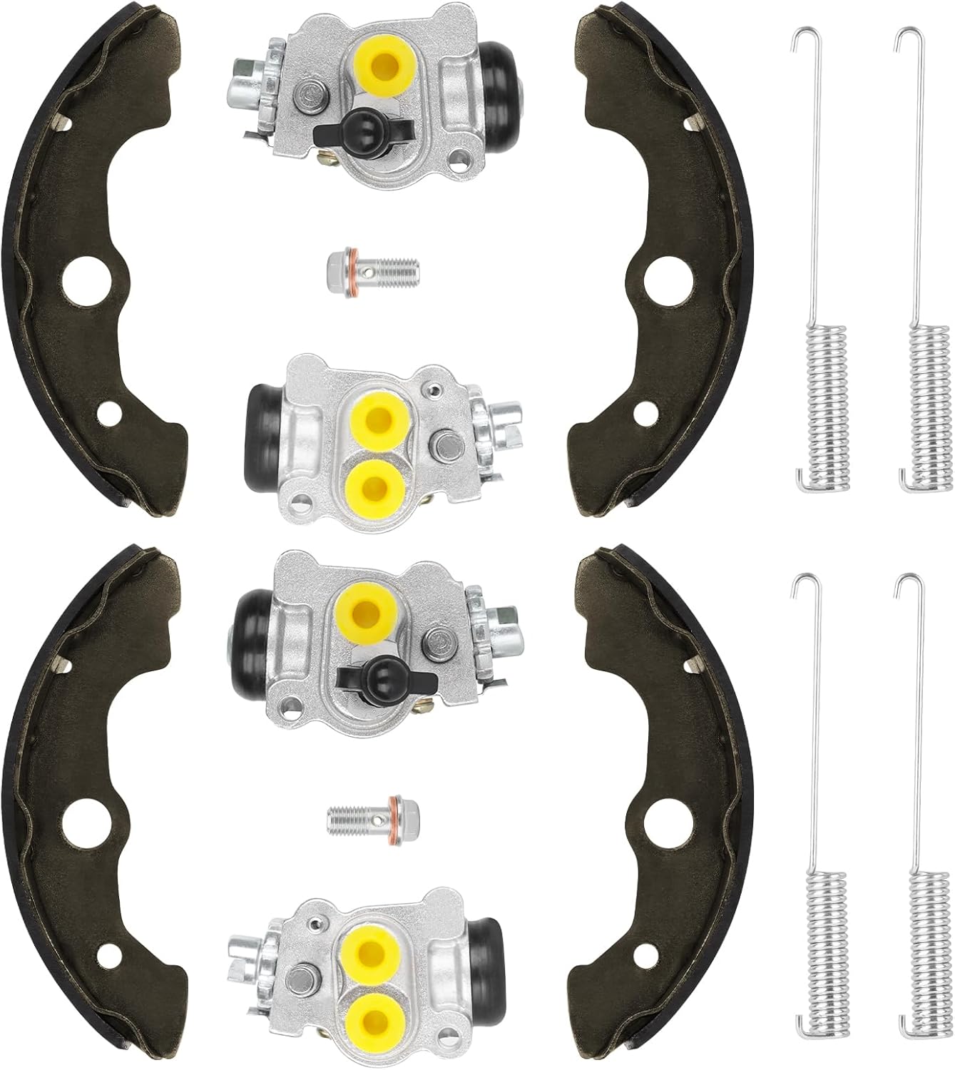 Front Brake Wheel Cylinders Shoes Fit for Honda Foreman 400 450 4x4 ES S TRX400 TRX450 1998 1999 2000 2001 2002 2003 2004 45330-HN0-A01 45370-HN0-A01 - Full Set Left & Right ATV Drum Brakes