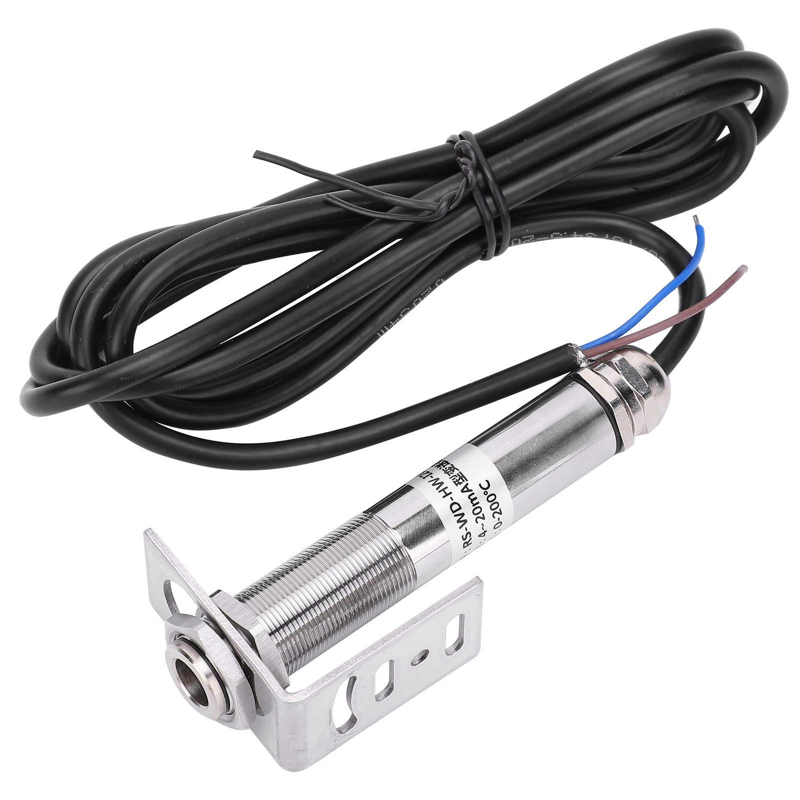 Sensore di temperatura a infrarossi senza contatto Trasmettitore ad alta precisione 4 20 mA 10 30 V CC per uso alimentare industriale Cavo in acciaio inossidabile da 18 mm (0~200℃)