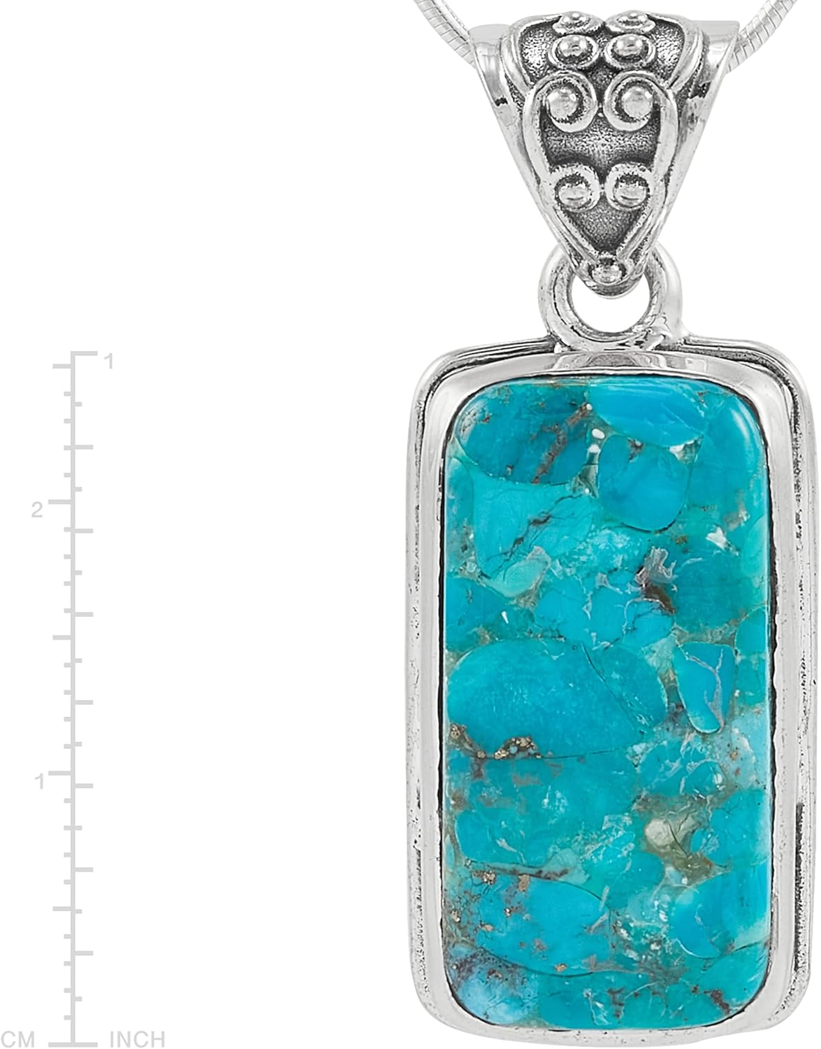 Silpada 'Bright Seas’ Sterling Silver Mohave Turquoise Pendant Necklace, 18”