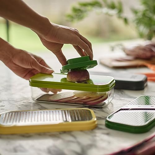 Miniatura 5 de Joseph Joseph Multi-Prep Compact 4-in-1 Multifunctional Set, Kitchen Vegetable Chopper & Dicer, Cheese Grater, Mandoline Veggie Slicer, Food