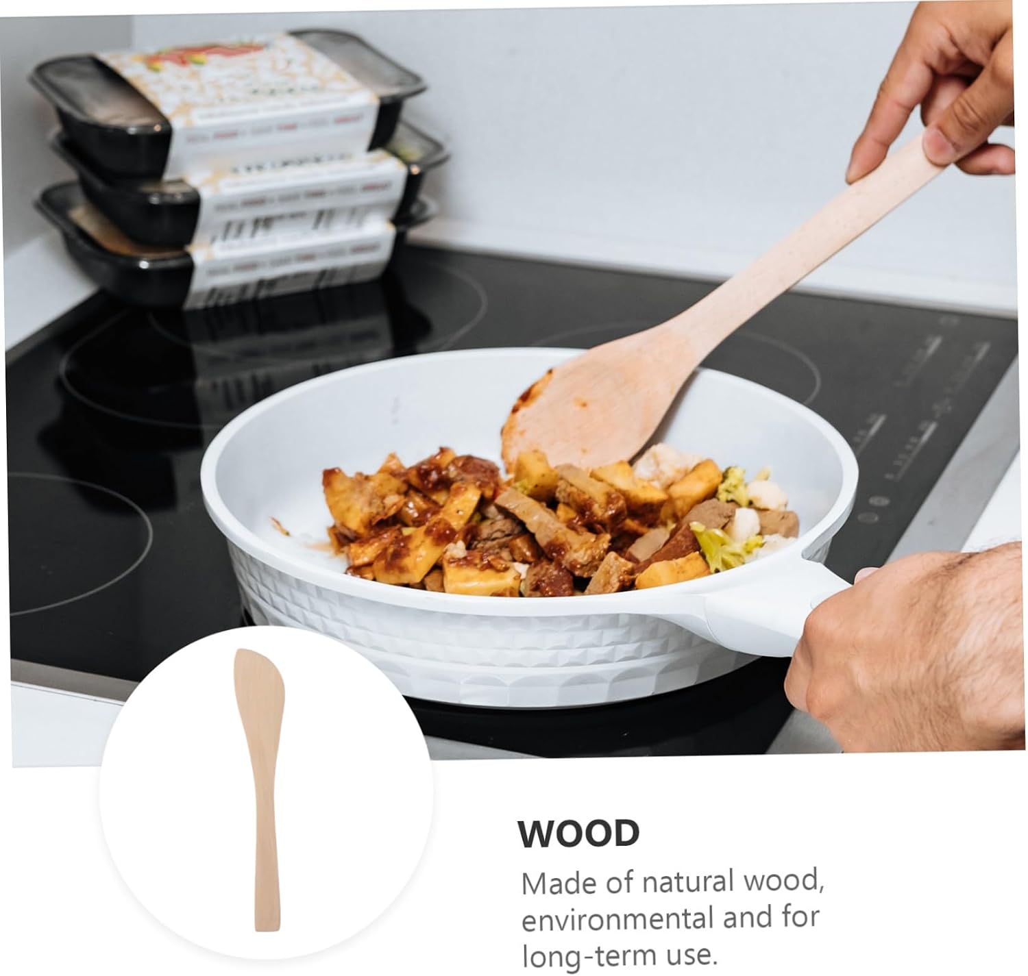20pcs Wooden Dumpling Filling Spoon Versatile Kitchen Utensils for Spreading Jams Masks and Creams Essential Cooking Tools for Home and Restaurant Use