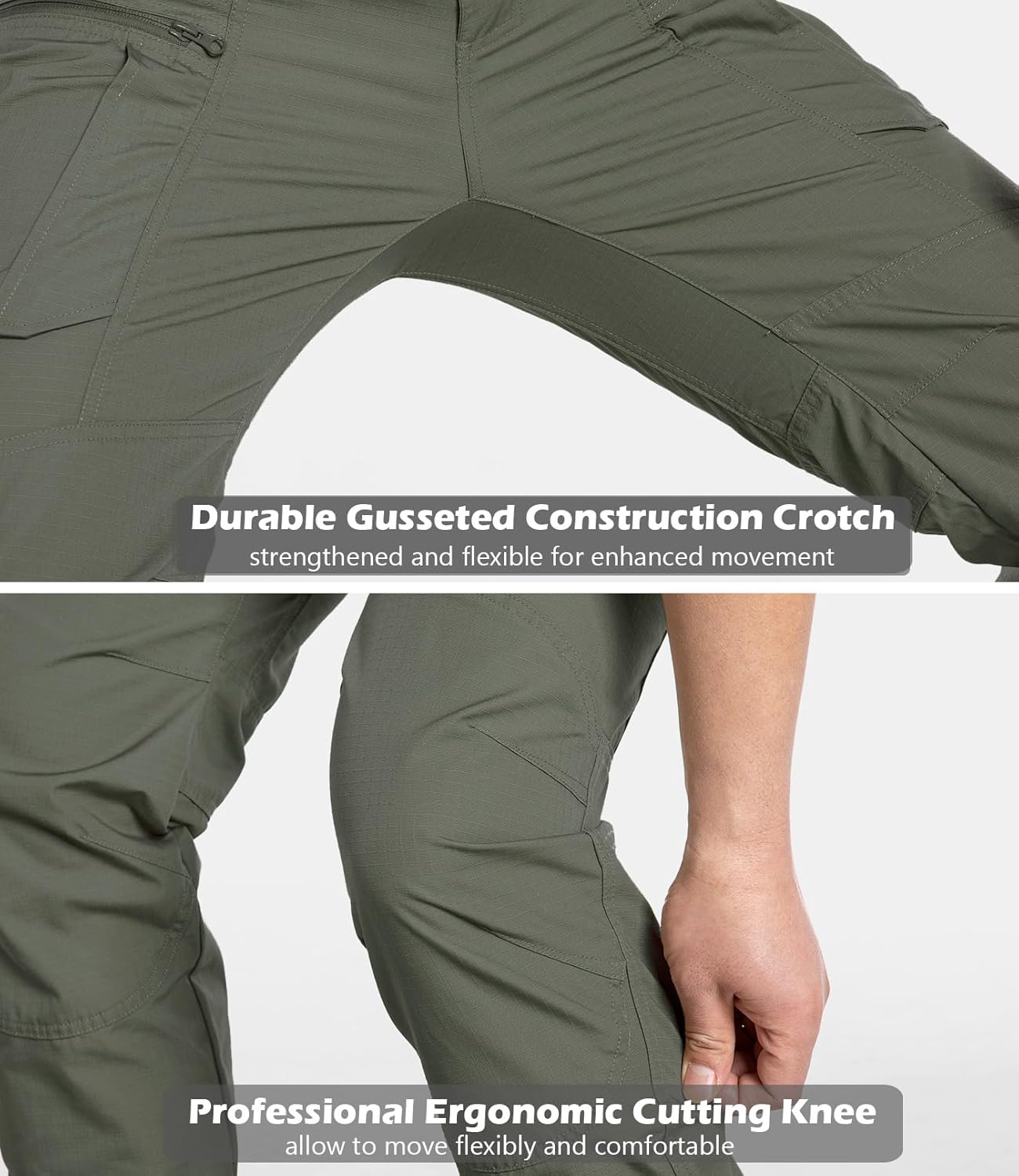 CARWORNIC Men's Lightweight Tactical Pants Ripstop Military Cargo Pants Water Resistant Outdoor Hiking Work Pants - Image 5