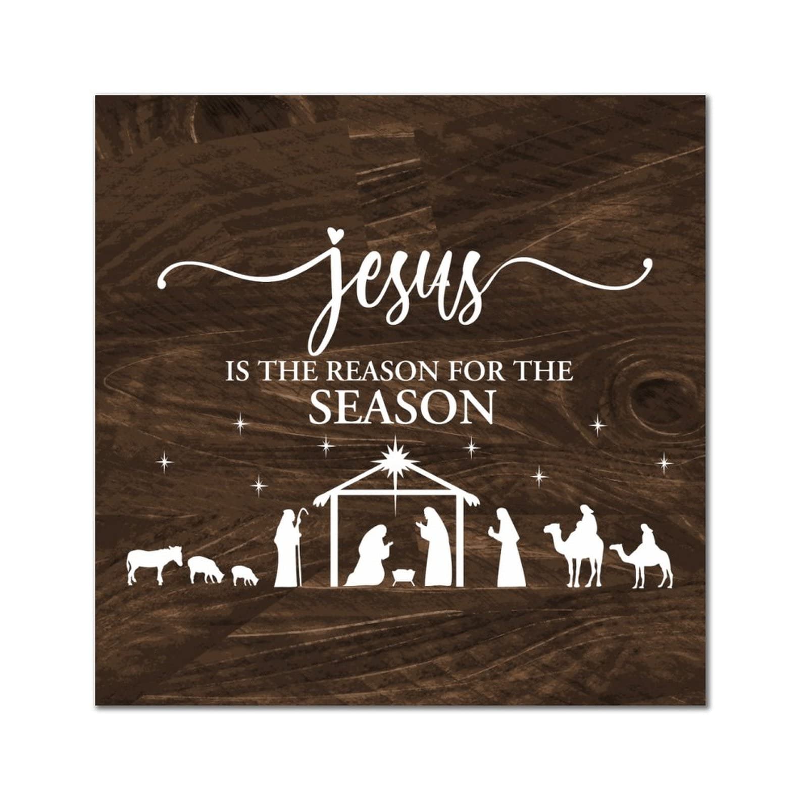Plaque Jesus is The Reason en bois : cadeau de pendaison de crémaillère