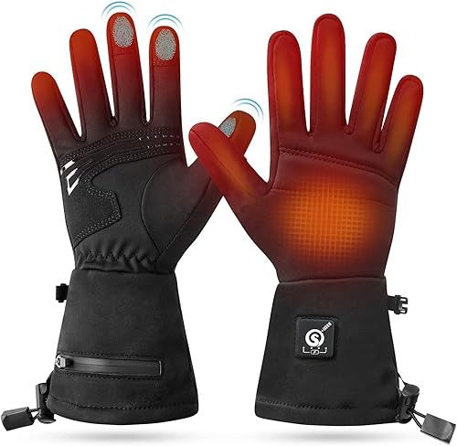 Guantes térmicos mejorados para hombres y mujeres, guantes térmicos con batería eléctrica recargable, resistentes al viento, guantes de invierno,