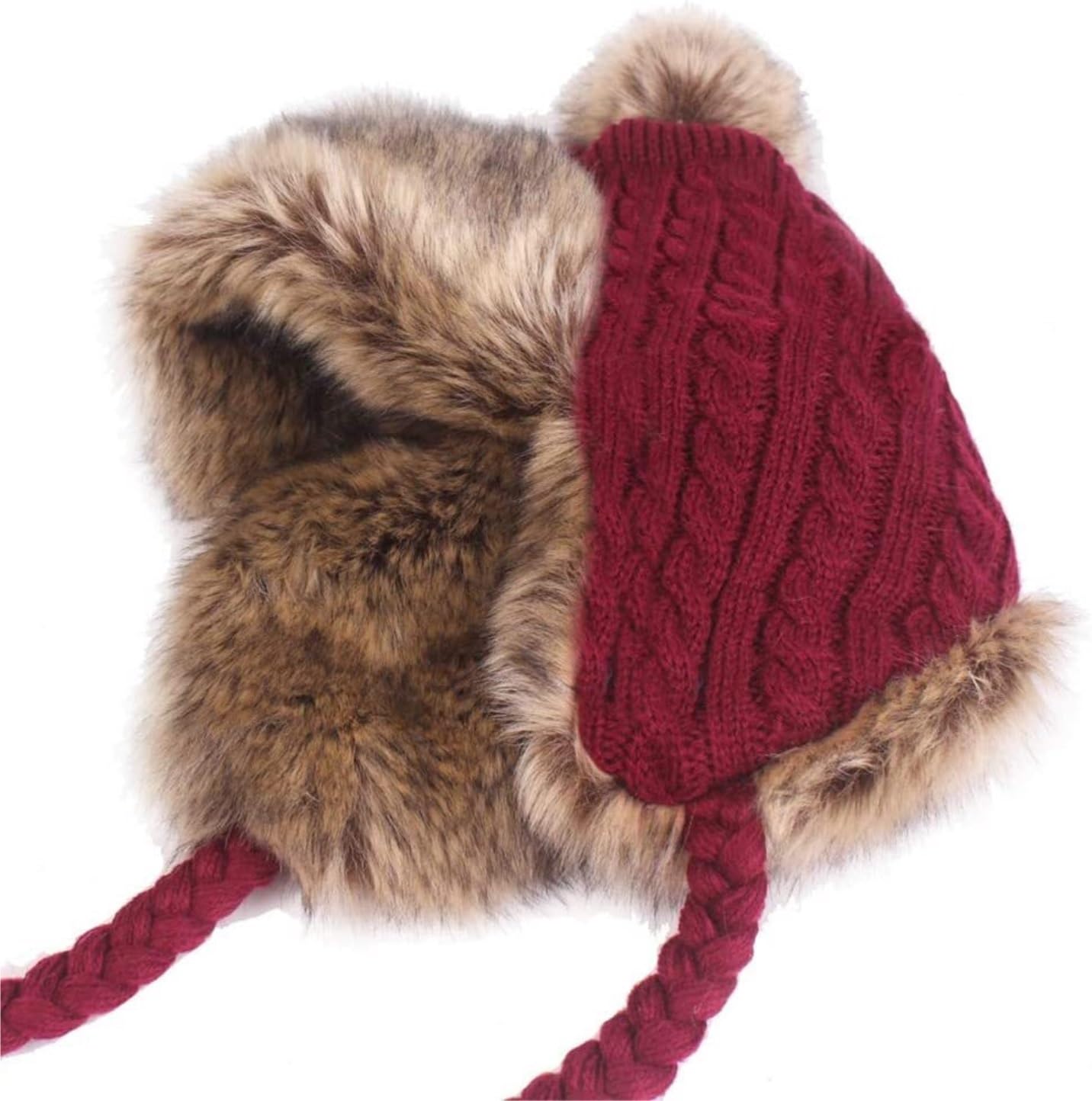 Czapka Zimowa Damska Czapka Z Dzianiny Zimowa Ciepła, Zagęszczona Szydełkowa Czapka Typu Beanie Ciepła Czapka