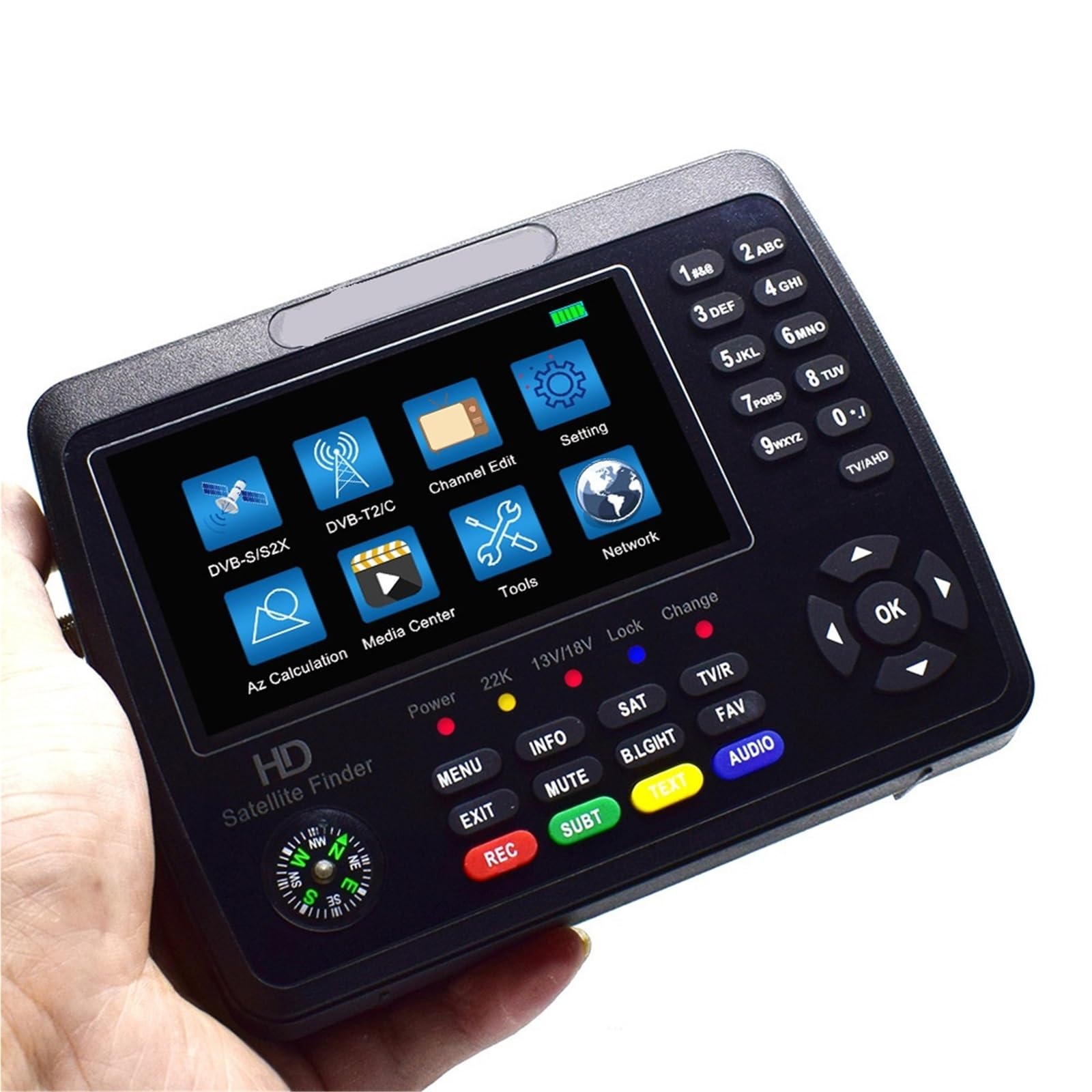 Cercatore satellitare, V10 Finder MAX+ Misuratore Combinato Di Ricerca Satellitare DVB-S/S2/S2X/T/T2/C/H.265+AHD (8MP) VS ST-5150 ST-5155 V8 FINDER PRO2,Misurazione del segnale SAT