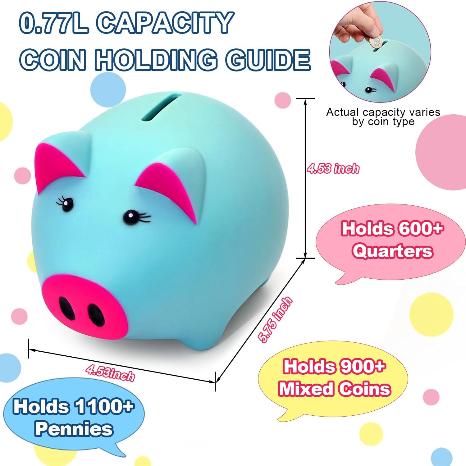 Piggy Bank for Kids, Piggy Bank for Boys, Glow in the Dark image 4