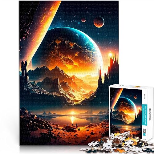 Rompecabezas para Adolescentes de 1000 Piezas Montañas y Planetas Juguete de desafío de Juego Educativo…