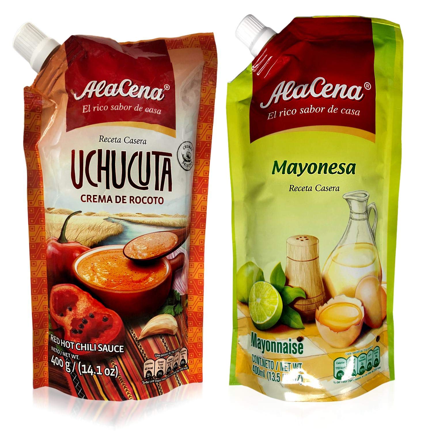 Alacena Crema de Rocoto Uchucuta & Mayonesa Peruvian Combo pack 400 G/Each
