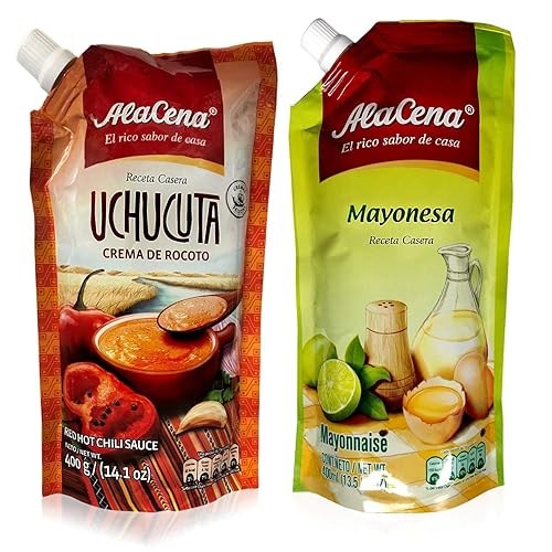 Alacena Crema de Rocoto Uchucuta & Mayonesa Paquete Combo Peruano 400 GCada