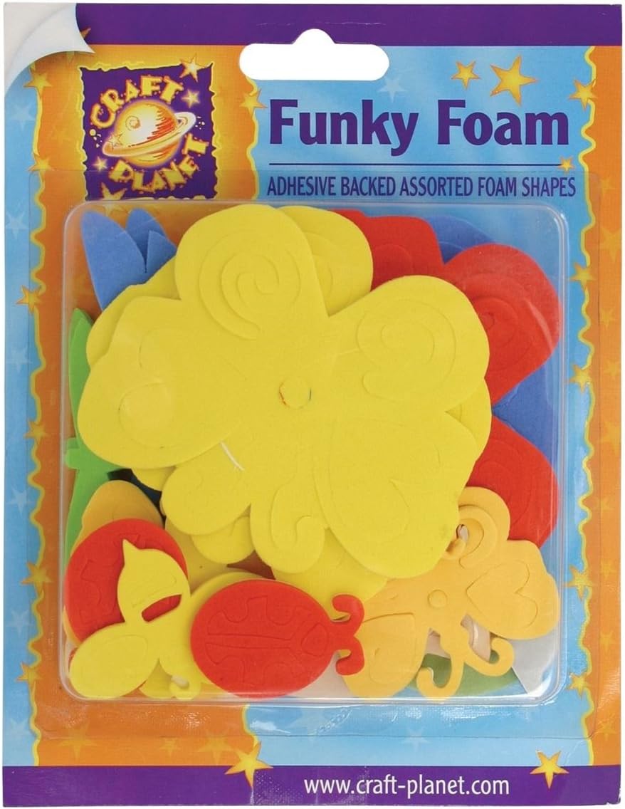 Craft Planet Butterflies/Dragonflies Shapes Funky Foam