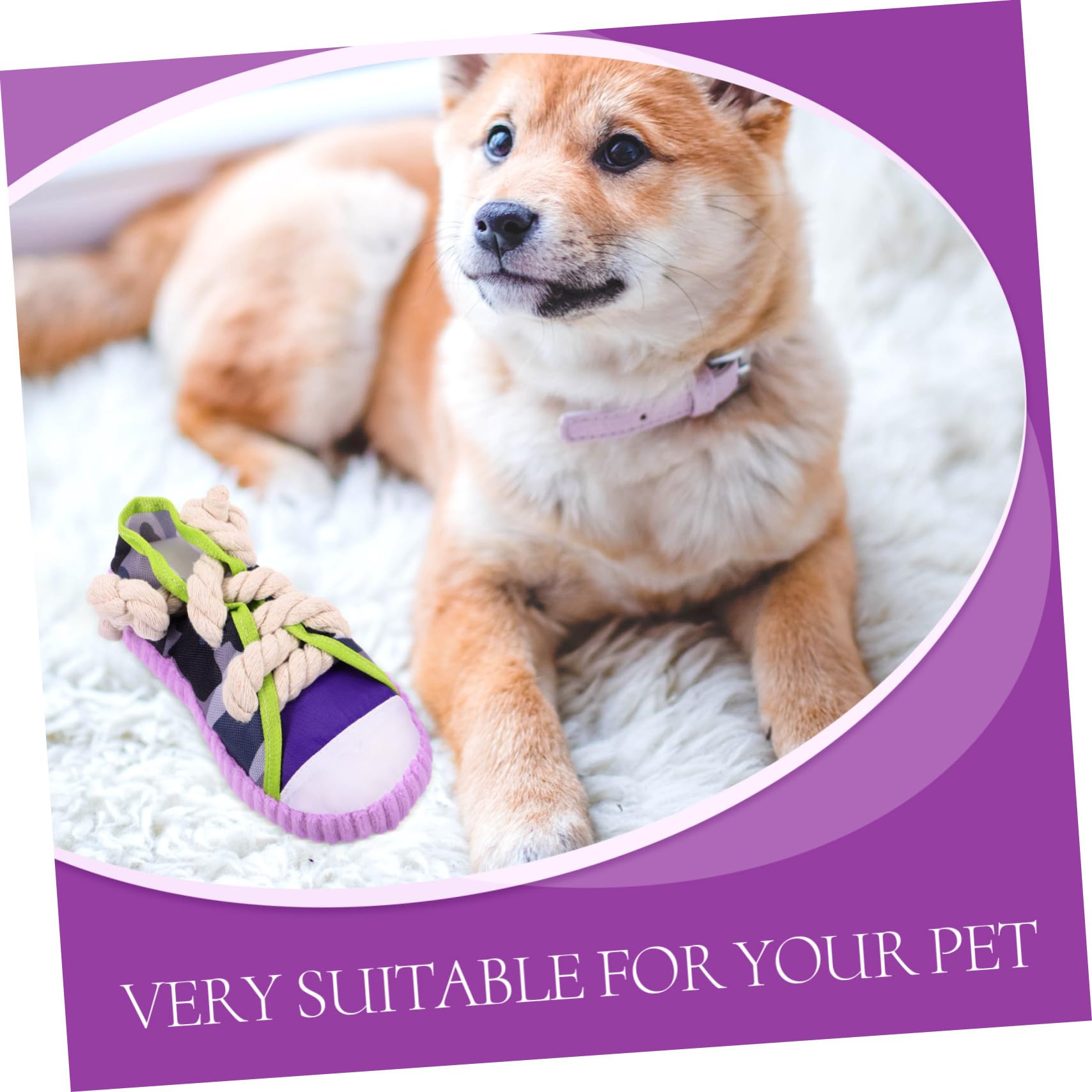 SUPVOX Juguete para Perros Cuerda de Algodón y Sonido, Adecuado para Cachorros Pequeños, Resistente y Seguro Dentición