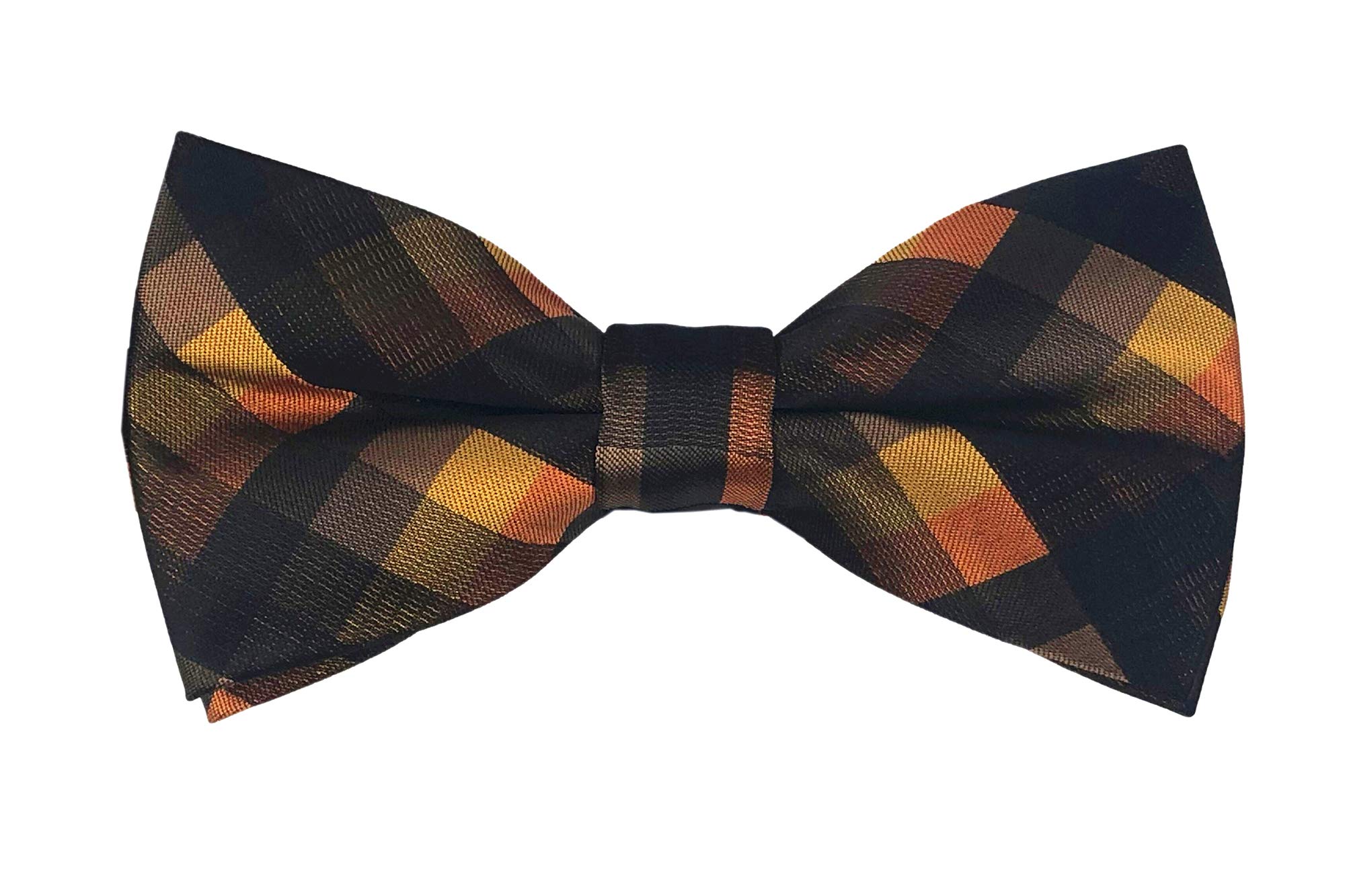 Kihatwin Skinny Ties for Mens Novelty Plaid Check Business Wedding Fashion Formal Neckties 2.7, Pocket Square, Bow Ties
