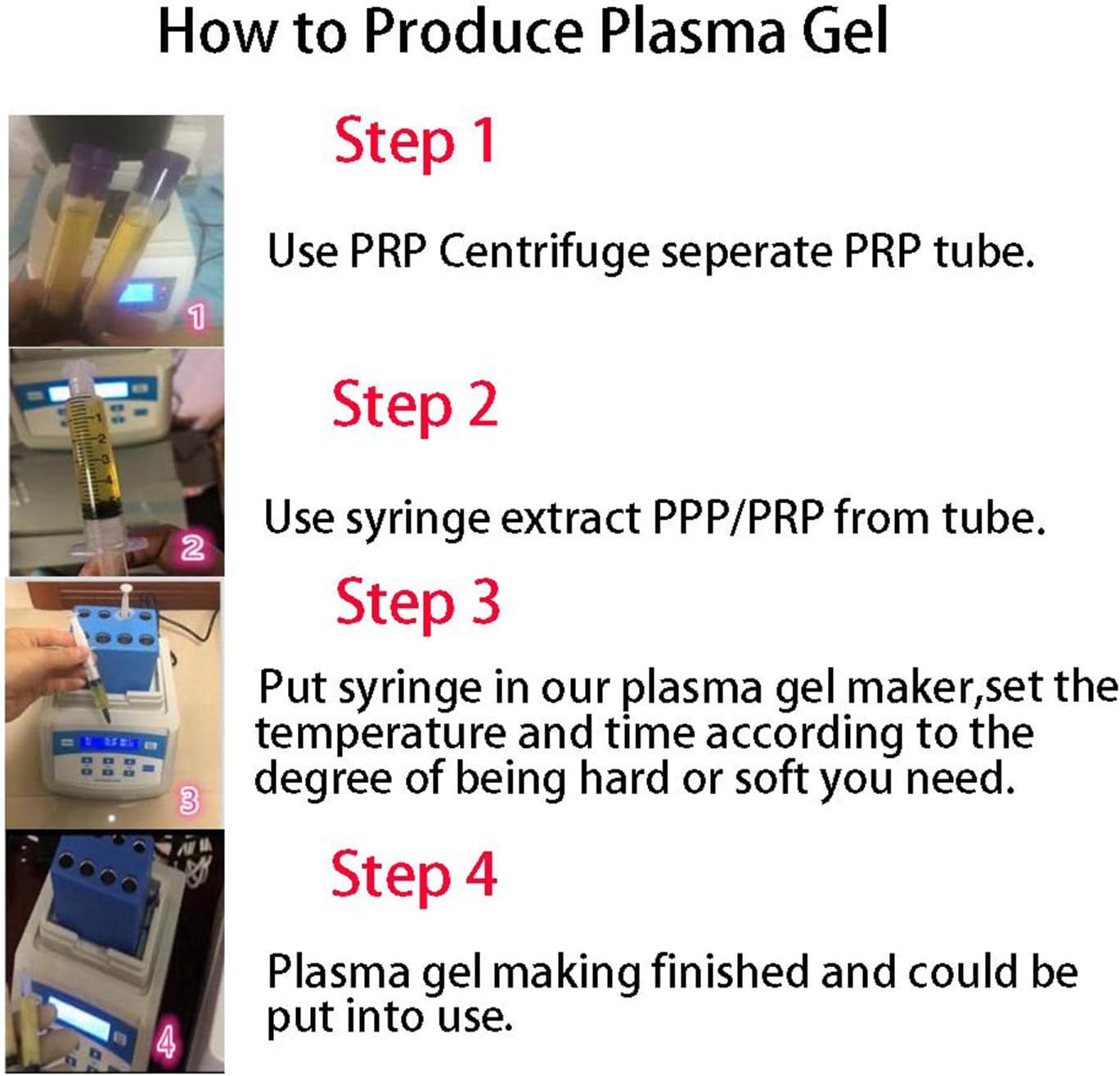 Plasma Gel Heating Machine - Lab Benchtop Centrifuge for PRP & PPP Bio-Filler, 12x5ml Capacity, Professional Gel Maker & Heater, Ideal for Aesthetic Procedures