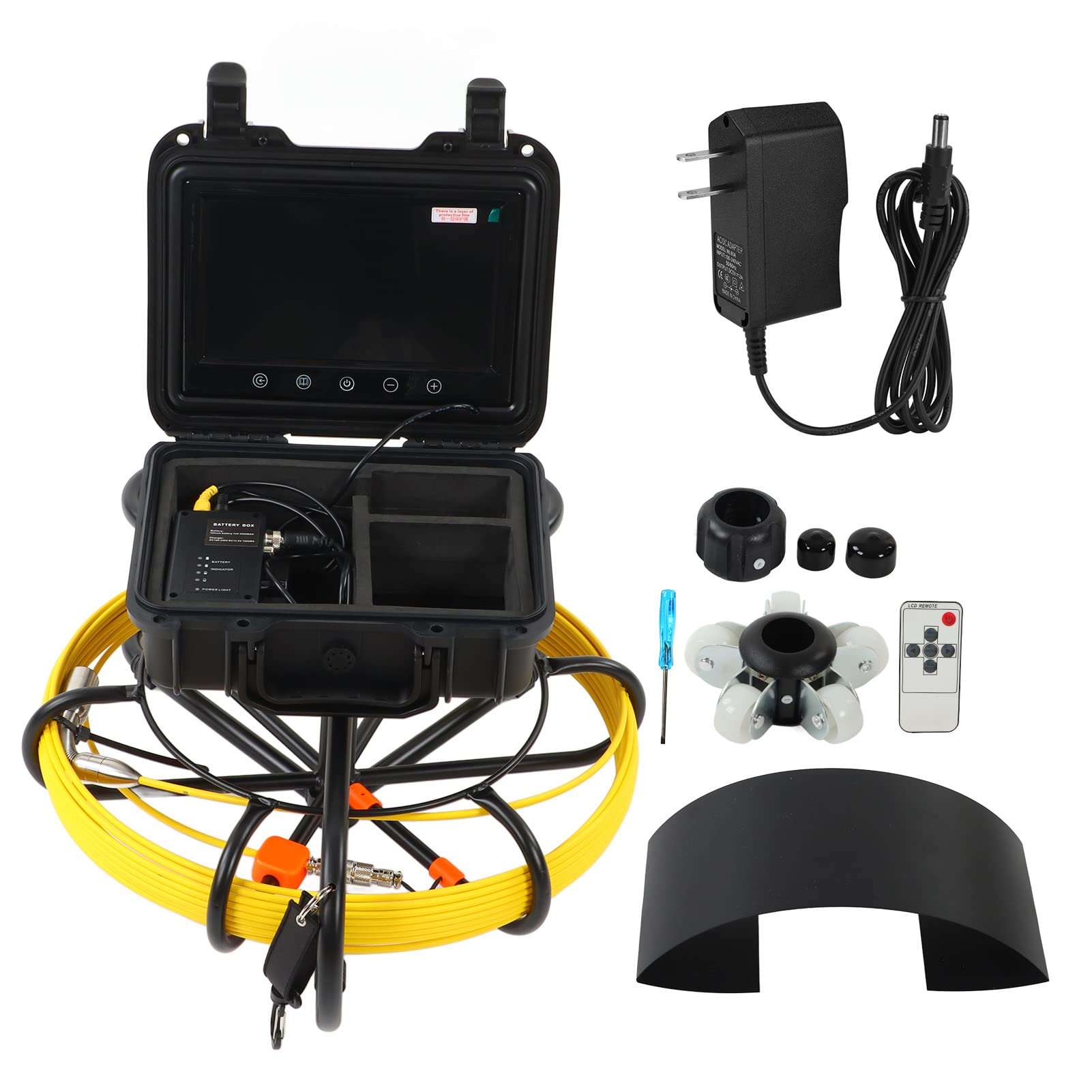 Telecamera per endoscopio, boroscopio da 4,3 Pollici 1080P, Telecamera di ispezione Impermeabile IP67 con 6 luci LED, Telecamera con Cavo semirigido, Telecamera Video Digitale Snake