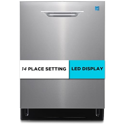 BLACK+DECKER 24" Designer Series Built-In Dishwasher, 14-Place Setting Capacity with Stainless Steel Tub, 6 Wash Programs and Smart Wash System, Low Noise, ENERGY STAR Certified, BDW400MS