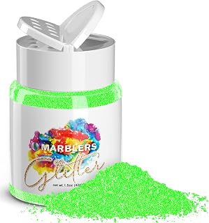 MARBLERS Neon Glitter [Fluorescent Green] 42g | Fine | Non-toxic, Vegan, Cruelty-Free | Face, Body, Eyeshadow, Hair, Festival, Party Makeup | Nail Art, Polish | Resin, Tumbler, Slime, Craft