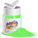 MARBLERS Neon Glitter [Fluorescent Green] 1.5oz (42g) | Fine | Non-Toxic, Vegan, Cruelty-Free | Face, Body, Eyeshadow, Hair, Festival, Party Makeup | Nail Art, Polish | Resin, Tumbler, Slime, Craft