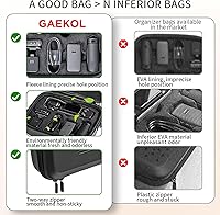 Vista 4 de Osmo Pocket 3 Funda de transporte, portátil de piel sintética, bolsa de viaje para DJI Osmo Pocket 3 Creator Combo Accesorios