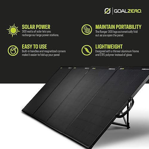 Miniatura 2 de Goal Zero Ranger 300 - Paneles solares para maletín, paneles solares portátiles de 300 vatios, panel solar flexible para estación de carga al aire
