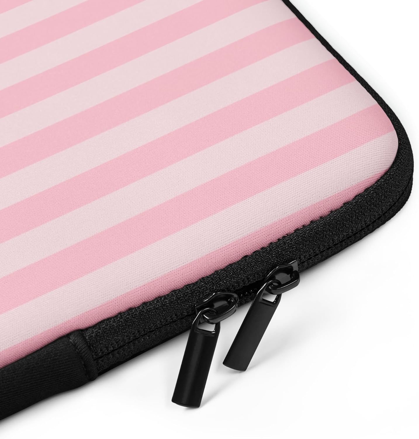 Pastel Pink Stripes Color Block Vertical Lines Striped Graphic Laptop Sleeve image 3