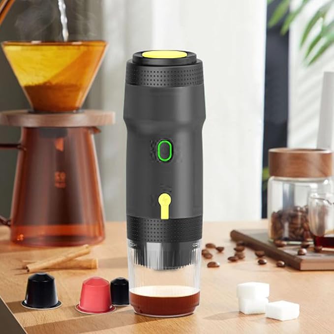 Cafetera Portátil 20 Bar, Cápsulas y Molido, 120 ml, Batería Recargable miniatura 6