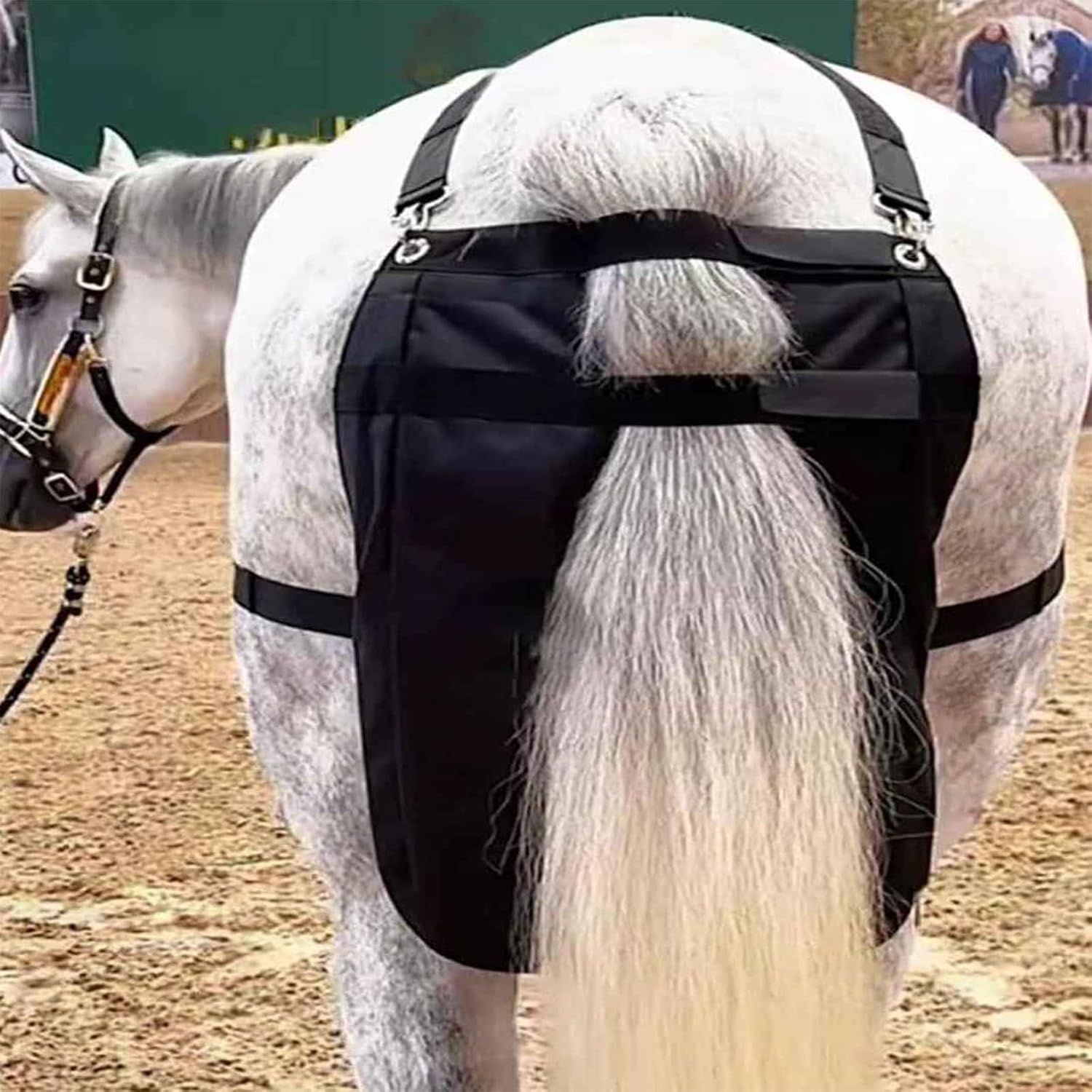 Durable Oxford Horse Manure Bag – Reusable Horse Poop Diaper for Riding, Park, and Street Use, Easy-to-Clean Storage Solution(Large)