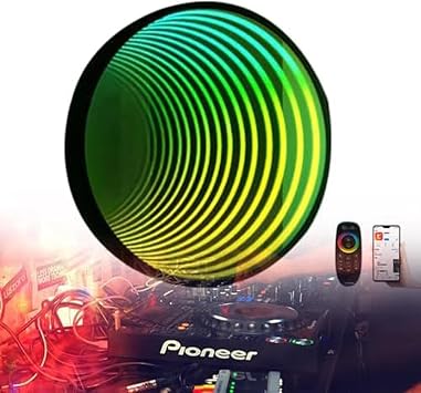 3D Mirror Shape Light Tunnel with Infinity Pattern for Christmas Party Wedding Wall Decoration 50cm-A