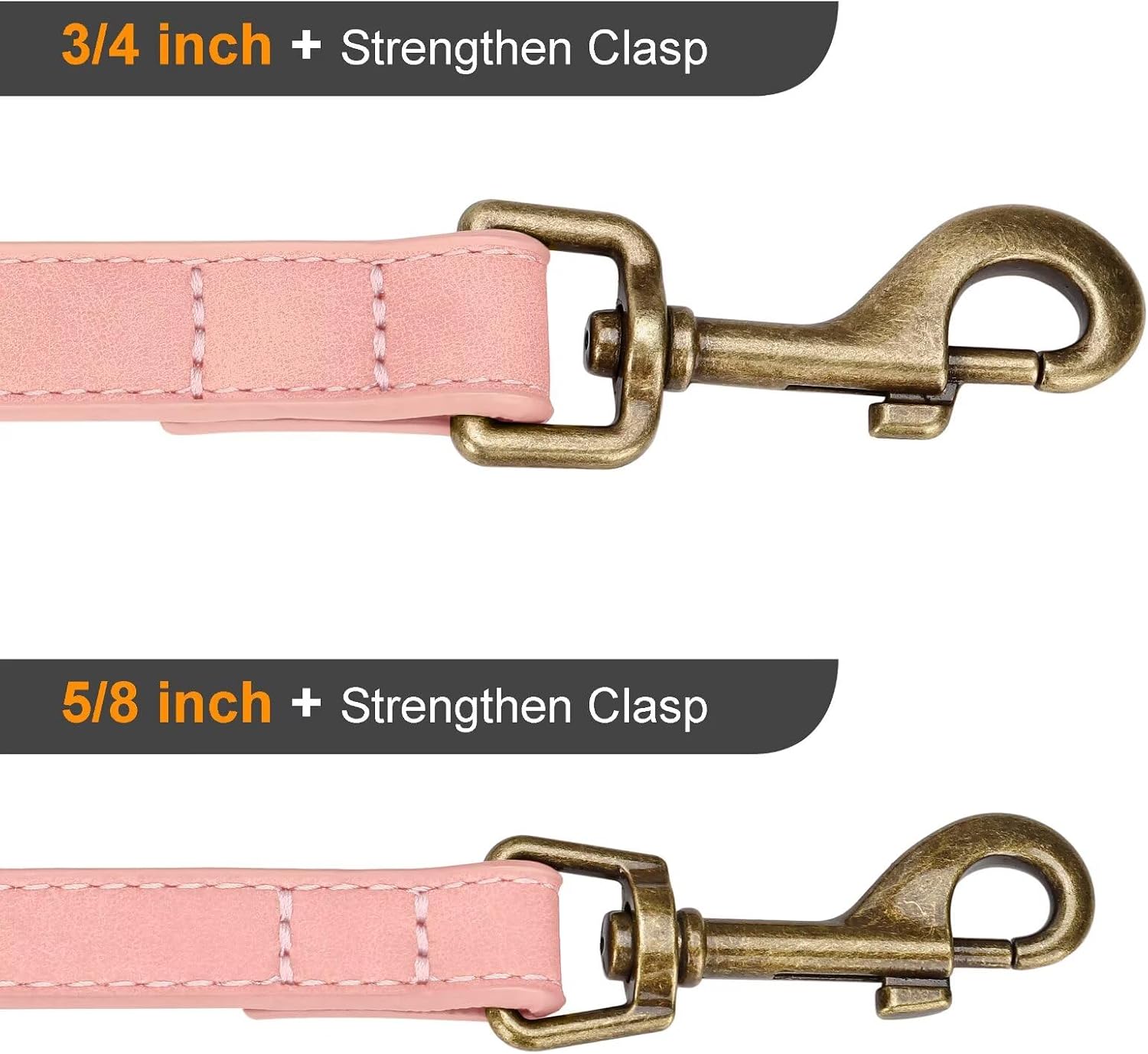 Didog Colorful 5FT PU Leather Dog Leash with Dog Poop Bag Holder for Small Dogs image 3