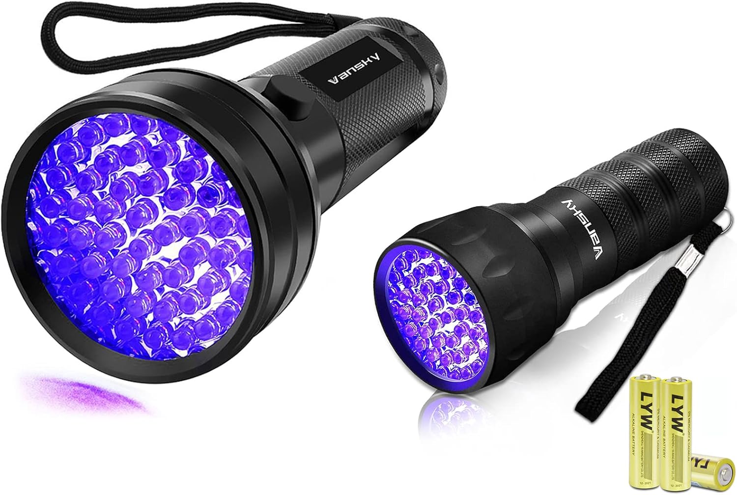 51 LED UV Flashlight & 21 LED UV Flashlight- Urine Detector for Dog/Cat/Pet Urine & Dry Stains and Bed Bug On Carpets/Rugs/Floor,Matching with Pet Odor Eliminator