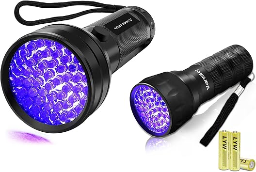 51 LED UV Flashlight & 21 LED UV Flashlight- Urine Detector for Dog/Cat/Pet Urine & Dry Stains and Bed Bug On Carpets/Rugs/Floor,Matching with Pet Odor Eliminator